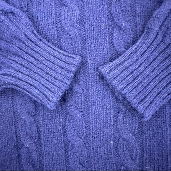 Wilmington Country Store Size Large Navy Blue 100% Scottish Wool Sweater - Picture 9 of 16